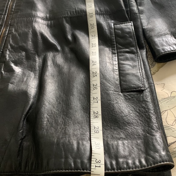 Large black leather coat - Picture 5 of 7